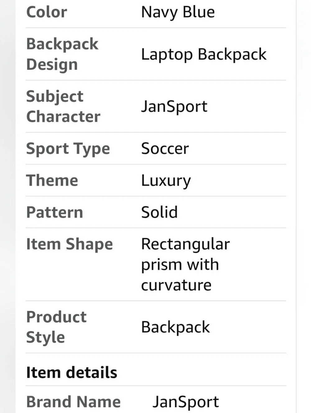 Jansport Navy Everyday Backpack. NWT